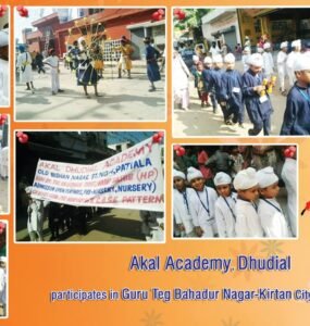 Akal Academy Dhudial Students Shine at Guru Teg Bahadur Nagar-Kirtan in Patiala