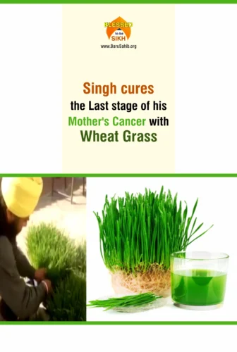 Singh cures the Last stage of his Mother’s Cancer with Wheat Grass