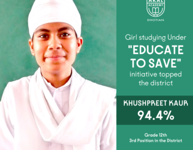 Khushpreet Kaur Shines in CBSE 12th Results Under “Educate To Save” Initiative