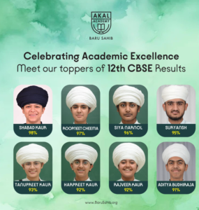 Celebrating Academic Excellence: Akal Academy Baru Sahib Shines in CBSE 12th Results