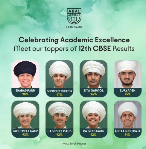 Celebrating Academic Excellence: Akal Academy Baru Sahib Shines in CBSE 12th Results