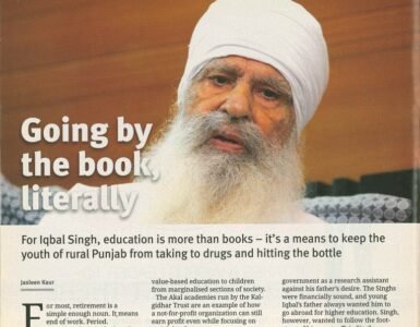 “Governance Now” covers Kalgidhar Society’s initiative of “going by the book, literally”.