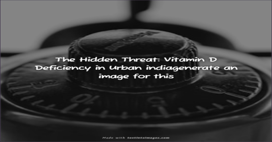 The Hidden Threat: Vitamin D Deficiency in Urban India, V2