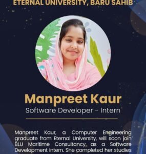 Manpreet Kaur Secures Software Development Internship