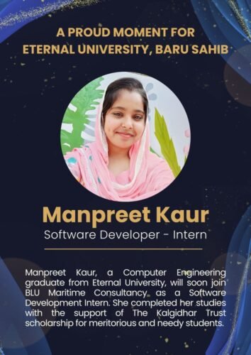 Manpreet Kaur Secures Software Development Internship