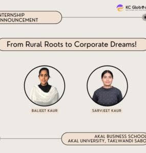 Rural Students Sarvjeet and Baljeet Land Corporate Internships at KC GlobEd