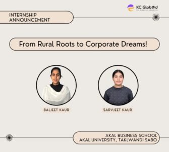 Rural Students Sarvjeet and Baljeet Land Corporate Internships at KC GlobEd