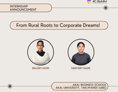 Rural Students Sarvjeet and Baljeet Land Corporate Internships at KC GlobEd