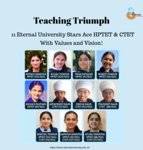 Teaching Triumph – 11 Eternal University Stars Ace HPTET & CTET with Values and Vision!