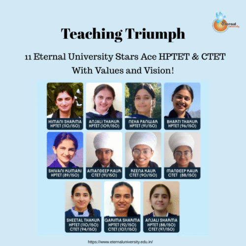 Teaching Triumph – 11 Eternal University Stars Ace HPTET & CTET with Values and Vision!