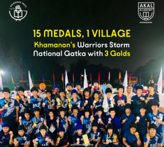 Akal Academy, Khamanon’s Young Gatka Warriors Make History