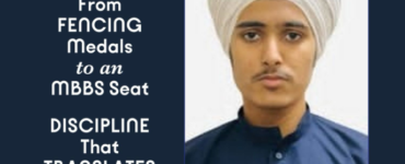 National Level Fencing Champion Anmolrattan Singh qualifies for MBBS at Medical College