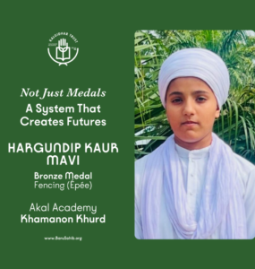 Hargundip Kaur Mavi secures Bronze Medal in Fencing representing Punjab at National Level Games