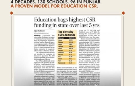 Education CSR in Punjab – A Proven 40-Year Model for Rural Impact Education CSR in Punjab – A Proven 40-Year Model for Rural Impact