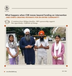CSR Education Sikligar Community – A Real Impact Story